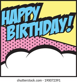 pop art text bubble, illustration in vector format
