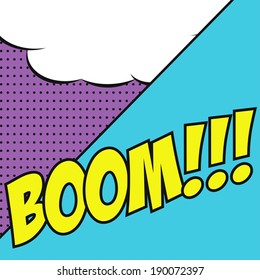 pop art text bubble, illustration in vector format