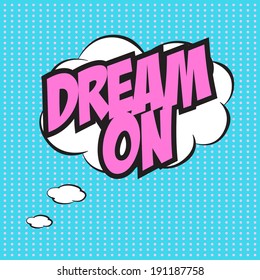 pop art text bubble, illustration in vector format