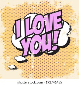 pop art text bubble, illustration in vector format