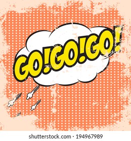 pop art text bubble, illustration in vector format