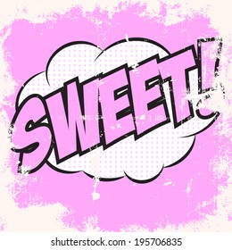 pop art text bubble, illustration in vector format
