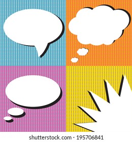 pop art text bubble, illustration in vector format