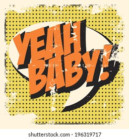 pop art text bubble, illustration in vector format