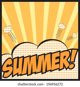 pop art text bubble, illustration in vector format
