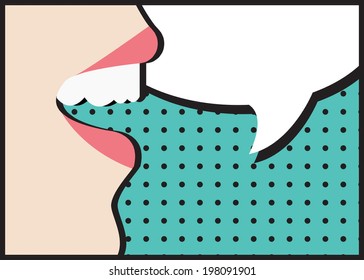 pop art text bubble, illustration in vector format