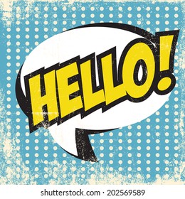 pop art text bubble, illustration in vector format