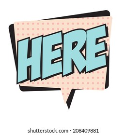 pop art text bubble, illustration in vector format