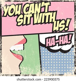 pop art text bubble, illustration in vector format