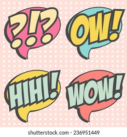 pop art text bubble, illustration in vector format