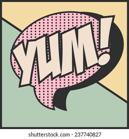 pop art text bubble, illustration in vector format