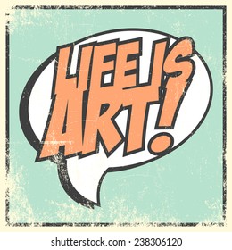 pop art text bubble, illustration in vector format
