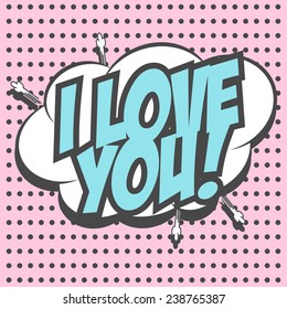 pop art text bubble, illustration in vector format