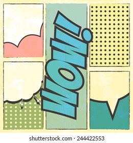 pop art text bubble, illustration in vector format