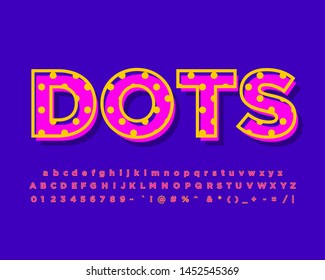 Pop art text style with rich of dots