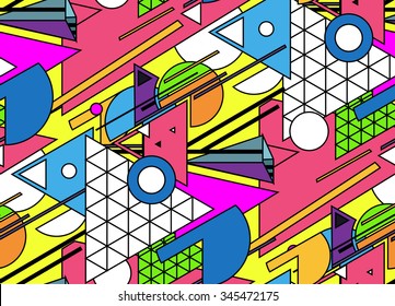 Pop Art Texture Seamless Pattern Geometry Stock Vector (Royalty Free ...