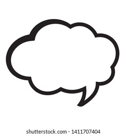 Pop art thinking bubble cartoon in black and white