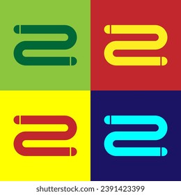 Pop art Towel icon isolated on color background.  Vector Illustration