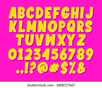 Pop art typeface with rich texture