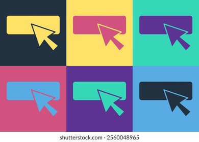 Pop art UI or UX design icon isolated on color background.  Vector