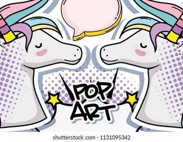 Pop art unicorn