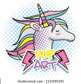 Pop art unicorn