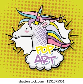 Pop art unicorn