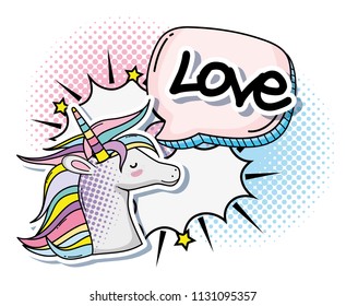 Pop art unicorn
