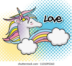 Pop art unicorn