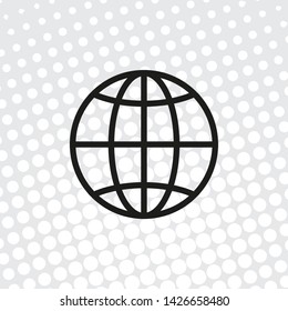 Pop art Vector icon Earth
