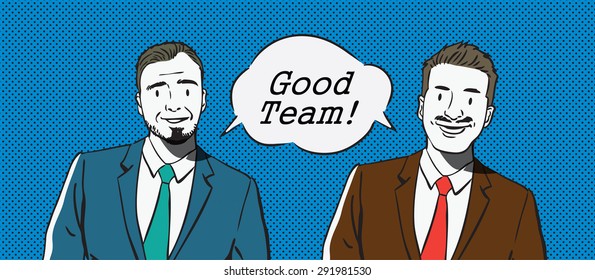 Pop art vector illustration business man concept design, Abstract urban modern style, high quality dot pattern series. 
