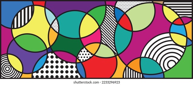 Pop Art vector image. Pop-art geometric colourful.Color splash abstract background for design.