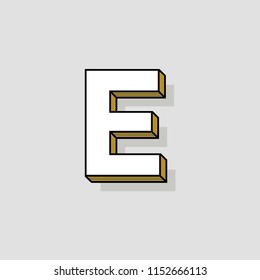 Pop Art Vector Logo Letter E. E Letter Design Vector