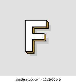 Pop Art Vector Logo Letter F. F Letter Design Vector