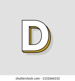 Pop Art Vector Logo Letter D. D Letter Design Vector