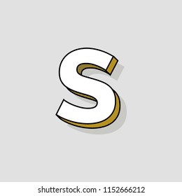 Pop Art Vector Logo Letter S. S Letter Design Vector