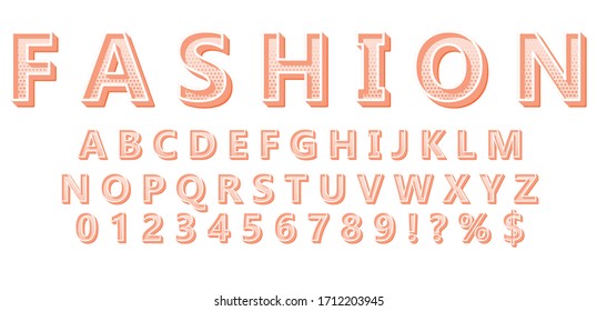 Pop Art vector modern 3d font.