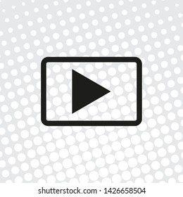 Pop art  Vector video icon
