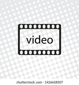Pop art  Vector video icon
