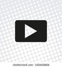 Pop art  Vector video icon
