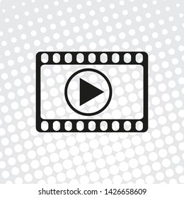 Pop art  Vector video icon
