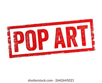 Pop Art - um estilo de arte gráfica vibrante inspirado por quadrinhos, publicidade e cultura pop, selo de conceito de texto