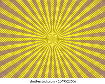 Pop Art vintage vector background. Halftone design