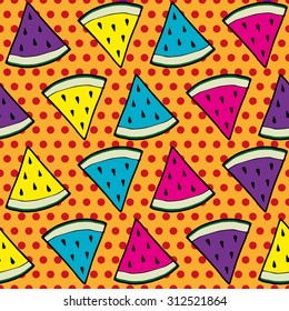 Pop art watermelon pattern