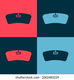 Pop art Windshield icon isolated on color background.  Vector Illustration