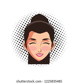 pop art woman face