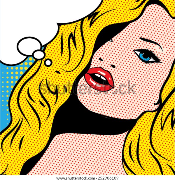 Pop Art Woman Vector Illustration Stock Vector (Royalty Free) 252906109 ...