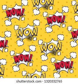 Pop art wow background