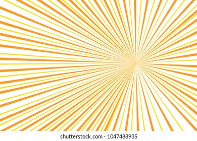 Pop art yellow background, retro comic rays illustration