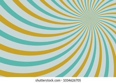 Pop art yellow and blue background, retro comic rays illustration